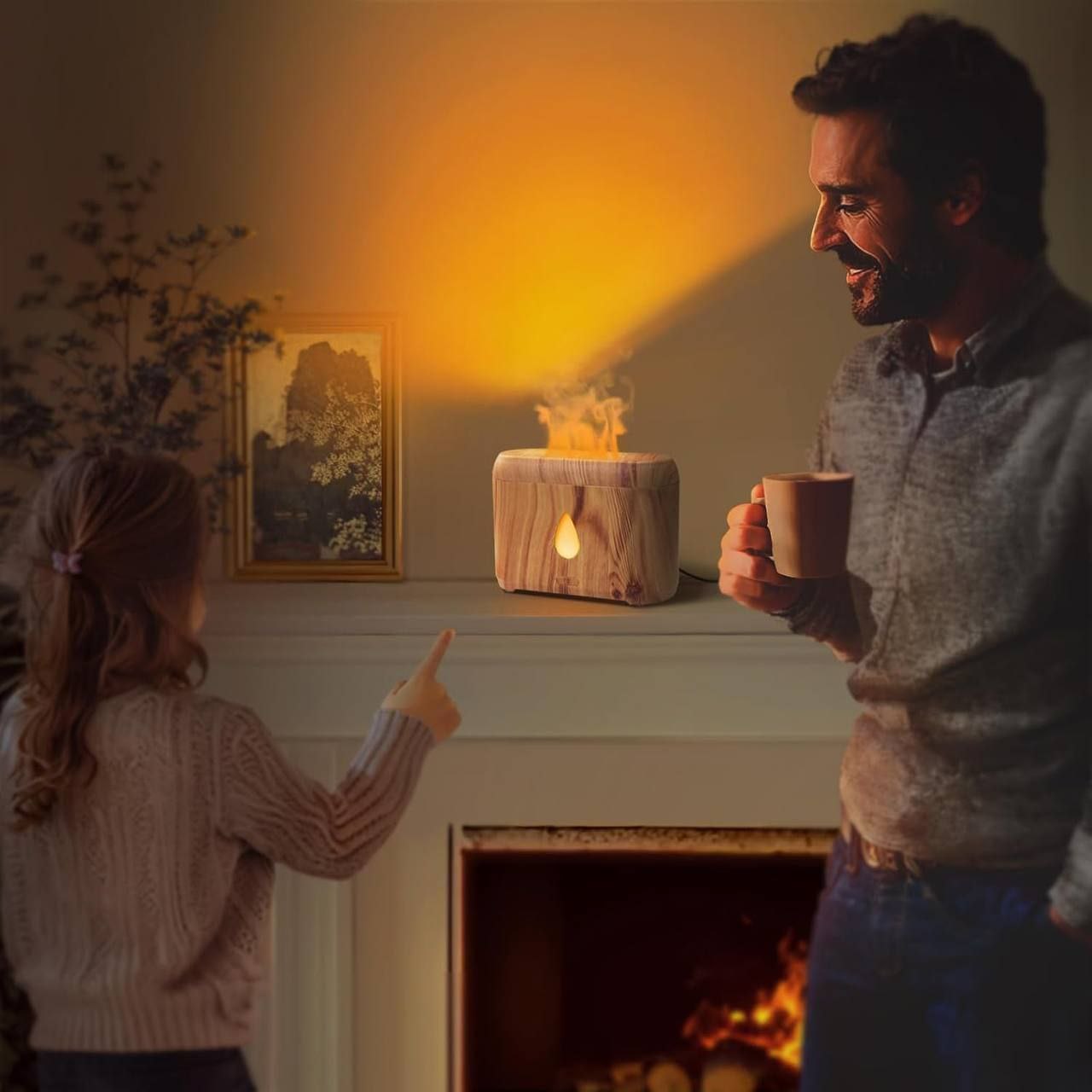 Diffuseur Humidificateur flammesAroma Diffuser