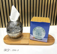 Boite a mouchoirs en verre transparent
