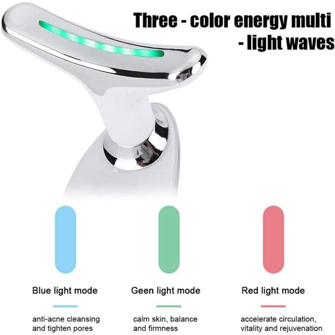 تدليك الذقن المزدوجة للوجه والرقبة Massage anti rides anti age Massage visage cou double menton, lumière LED