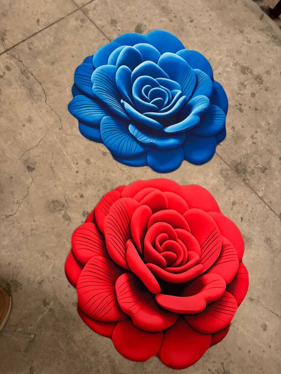 سجادة أنيقة بتصميم زهور لغرفة النوم والحمام وغرفة المعيشة Tapis de sol en boue de diatomée imprimé Floral 3D