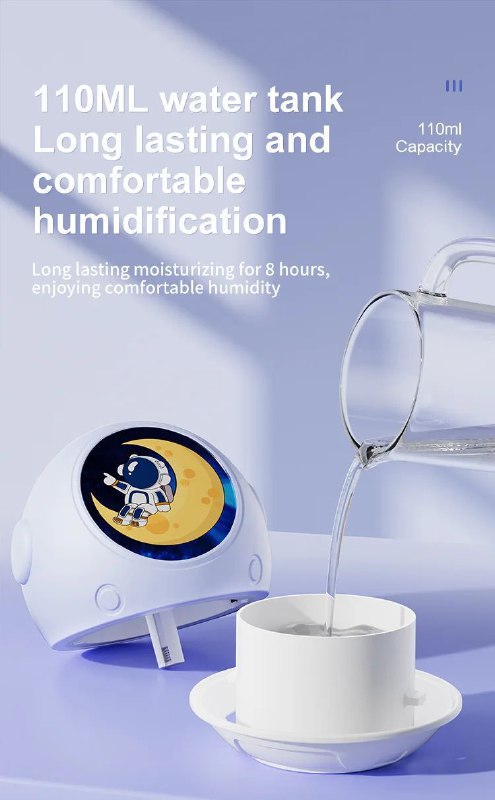 110ml astronaut humidifier مرطب هواء رائد الفضاء