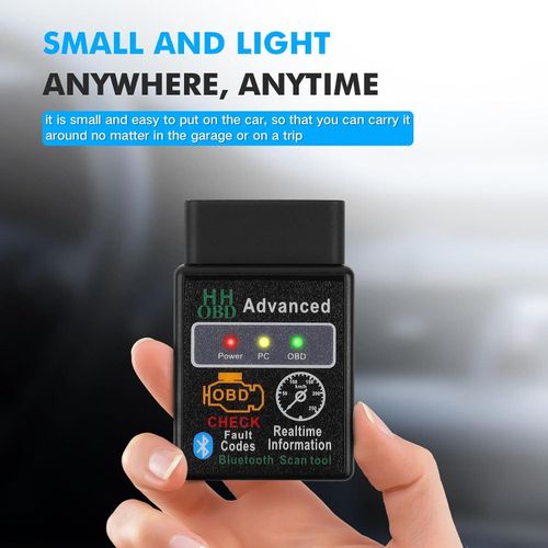HH OBD2 Bluetooth جهاز فحص أعطال السيارات عبر الهاتف جهاز قراءة الأكواد OBD2 بتقنية البلوتوث