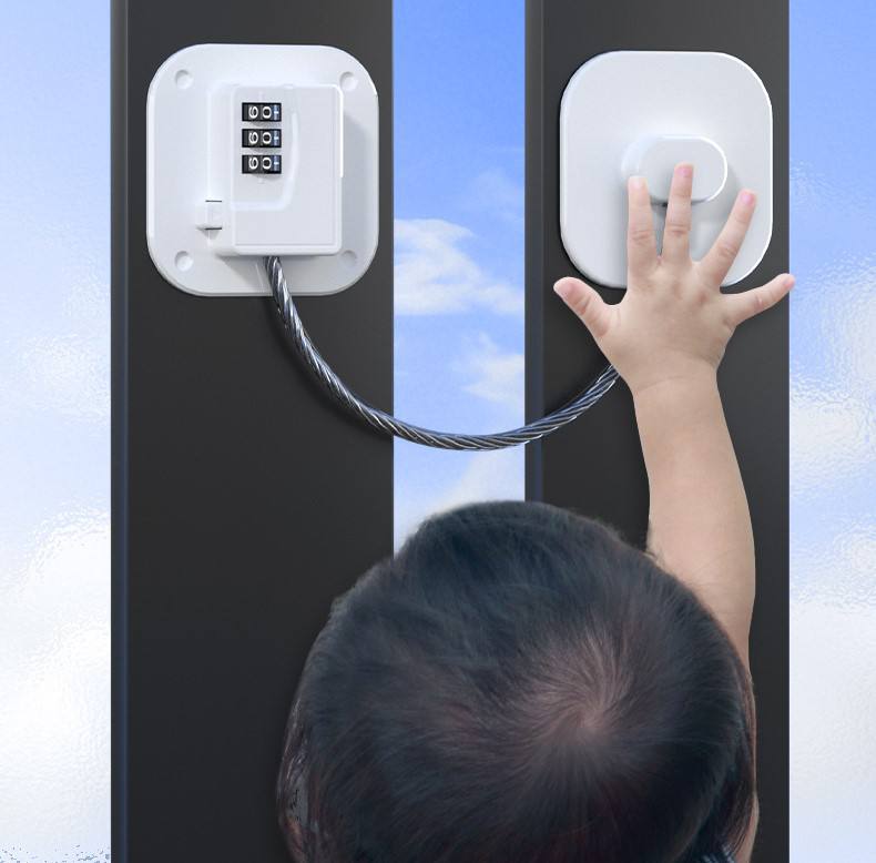 Verrou de sécurité de fenêtre à mot de passe protection du réfrigérateur قفل أمان مُحسّن بكلمة مرور للنوافذ لحماية الثلاجة