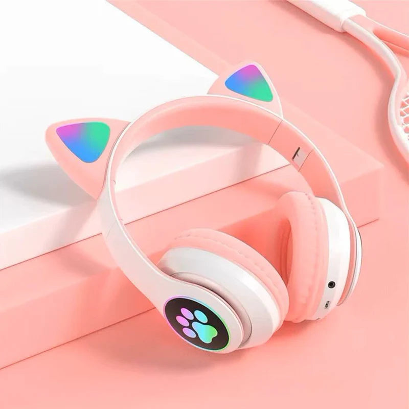 Casque Bluetooth5.0 Pour Chat Music Headset Cat Ear Headphones Wireless Enceintes PC