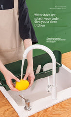 Déflecteur étanche, vaisselle, lavage de fruits et légumes, واقيات حوض المطبخ من رذاذ الماء ومانع تسرب الأطباق