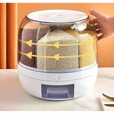 موزع حبوب المطبخ الدوار Distributeur rangement de Céréales Grains pour cuisine tournant