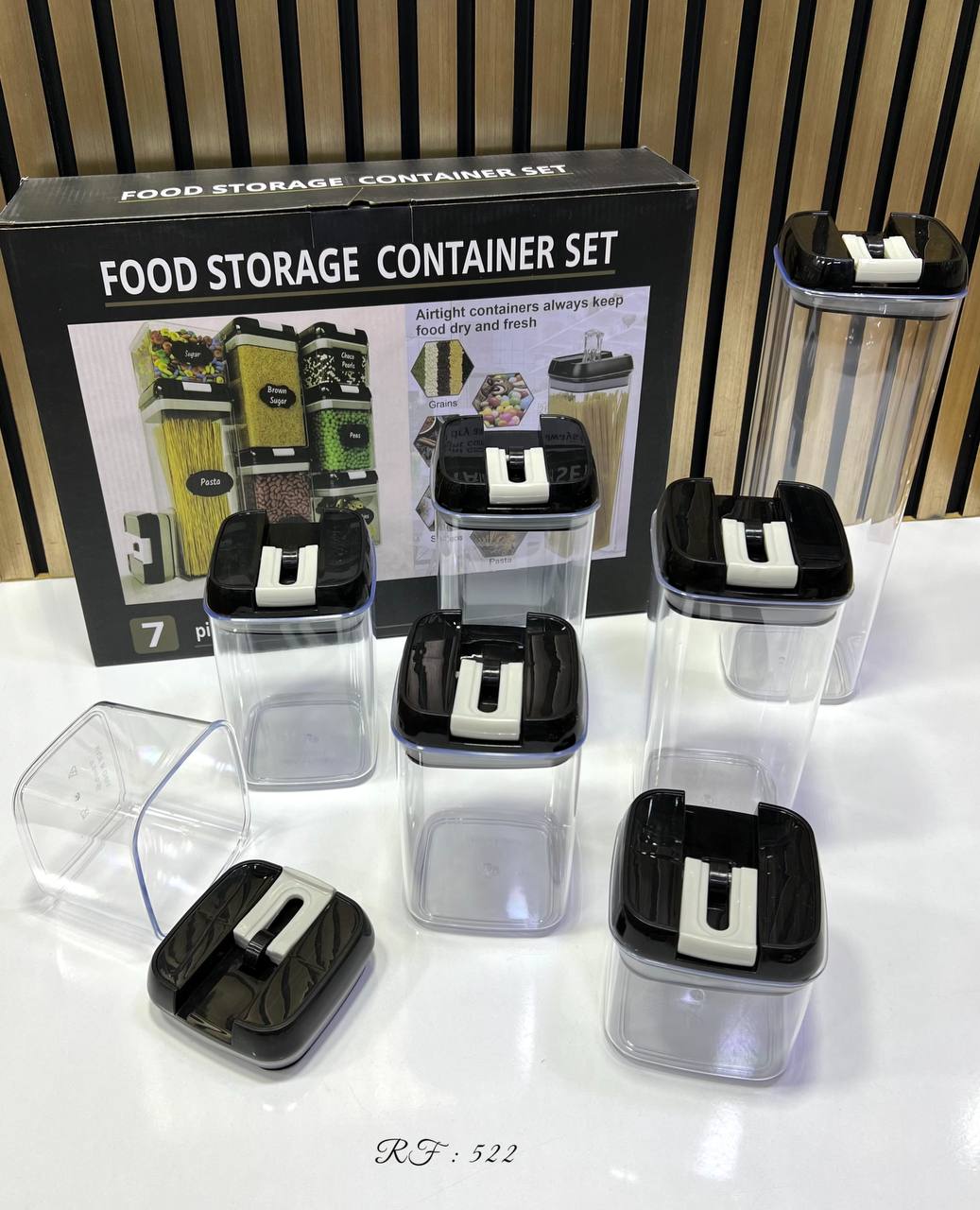 Food storage container set 7pieces مجموعة حاويات تخزين الطعام 7قطع