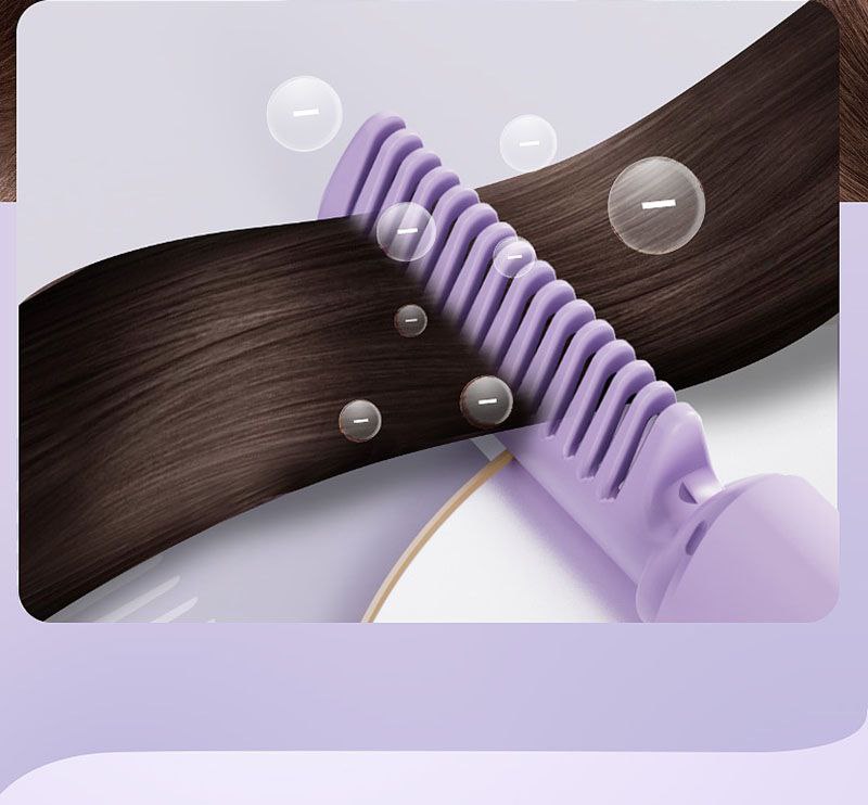 مشط حراري للشعر بحجم صغير وقابل للشحن عبر USB Portable Hair Straightening Tool USB Chargeable