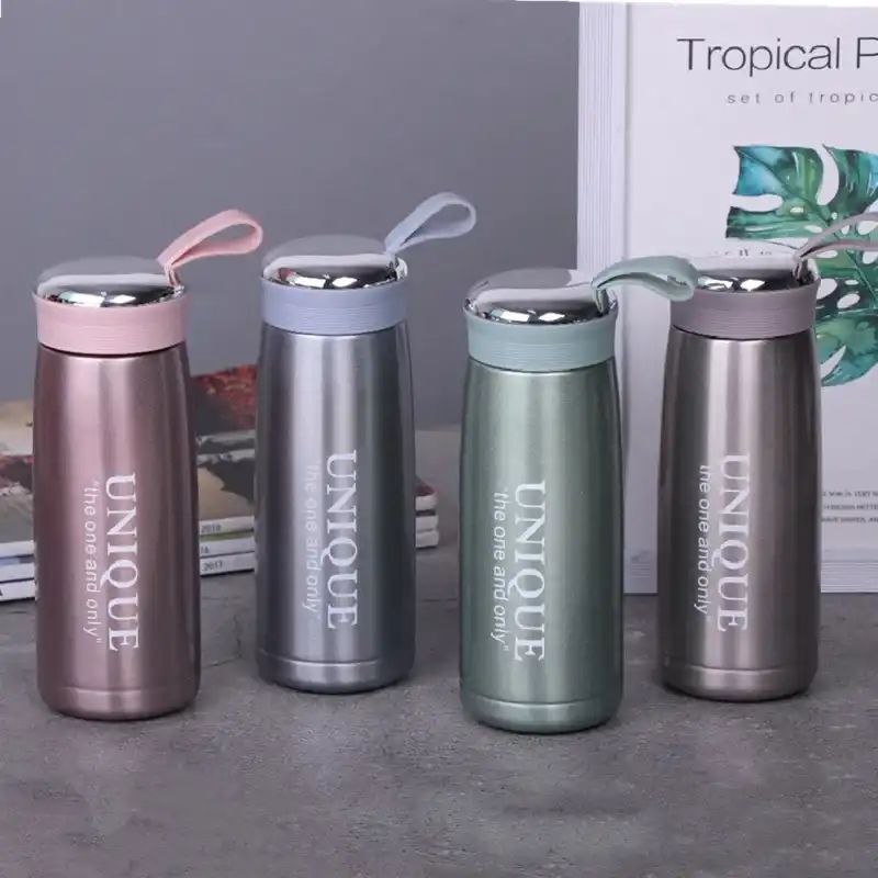 ترمس صغير من الفولاذ المقاوم للصدأ، زجاجة معزولة للماء الساخن Mini thermos en acier inoxydable, bouteille isotherme pour eau