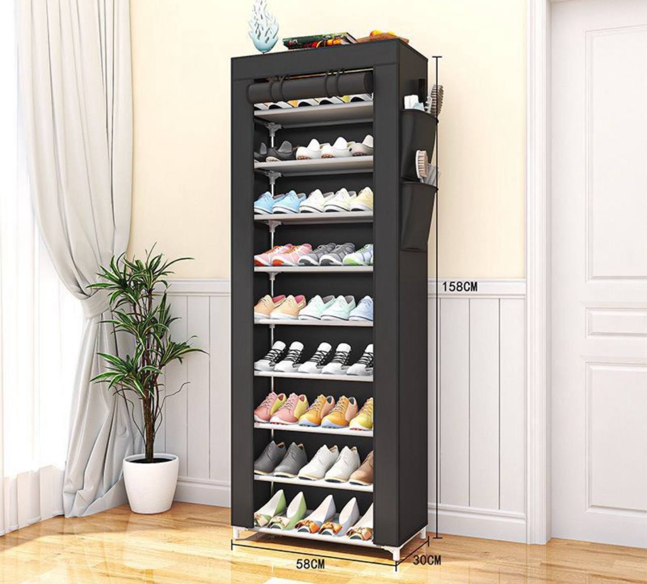 58x30cmx158 Etagère à chaussures de grande capacité