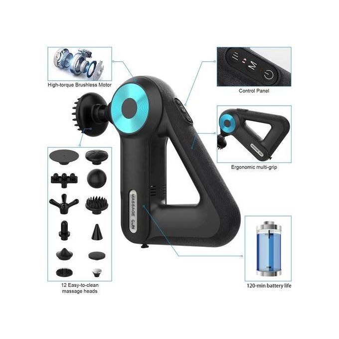 Massage Gun Massage musculaire et soulagement de la douleur تدليك العضلات وتسكين الألم