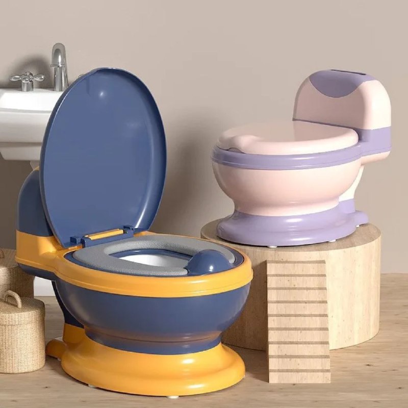 1pc Siège de Toilette Avec Couvercle Chaise de Toilette En Plastique Pour Enfants