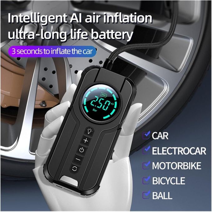 Compresseur d'air portable voiture automatique ضاغط هواء محمول للسيارات تلقائي