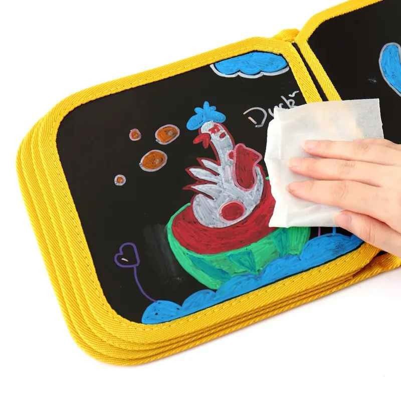 Bloc-Notes Portable Réutilisable pour Enfants avec Stylos