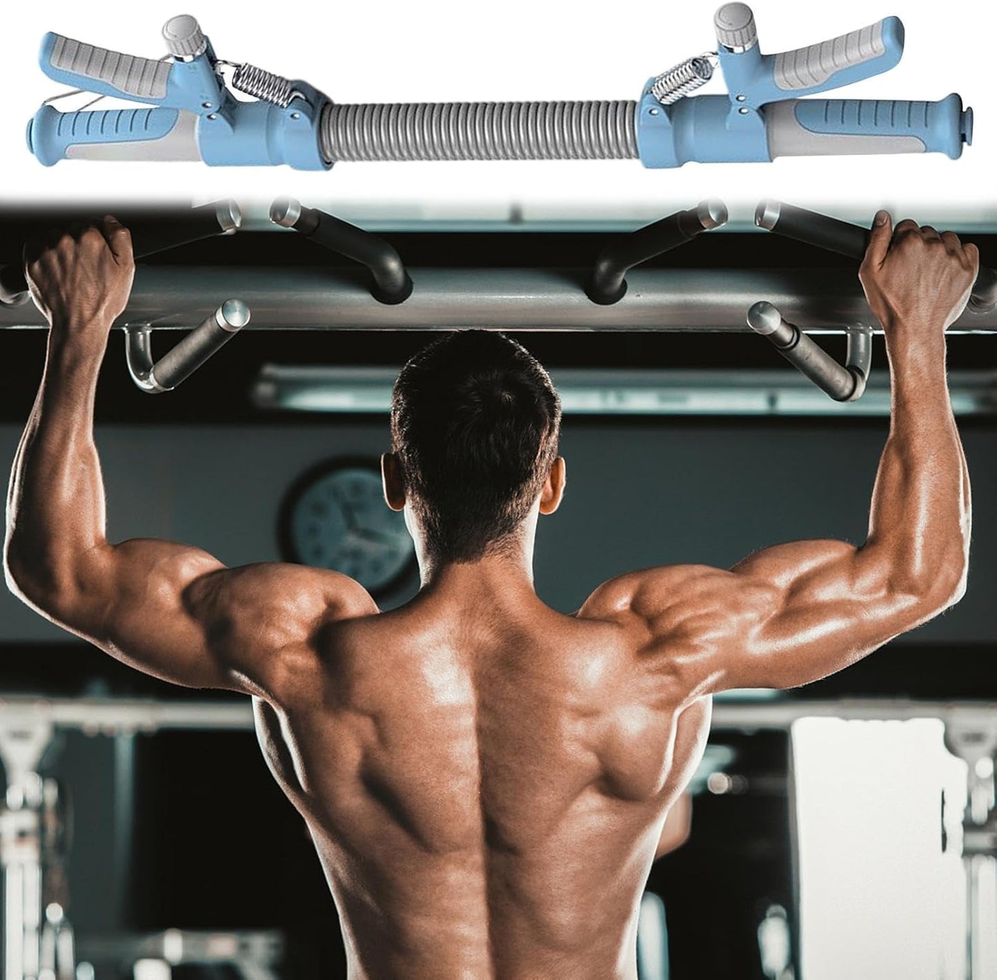 جهاز تدريب القوة والشد العضلي بمقاومة قابلة للتعديل 2 في 1 Barre de torsion de puissance de résistance réglable 2 en 1 et entraîneur de force