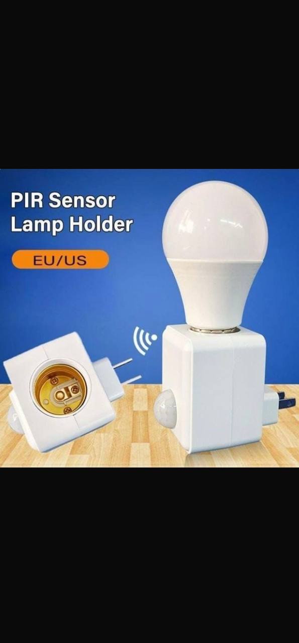 Base de lampe Led قاعدة مصباح LED E27 AC85-265V مزودة بمستشعر حركة PIR، وحامل مصباح يعمل بالاستشعار البشري، ومحول مقبس، ومحول قابل للتعديل