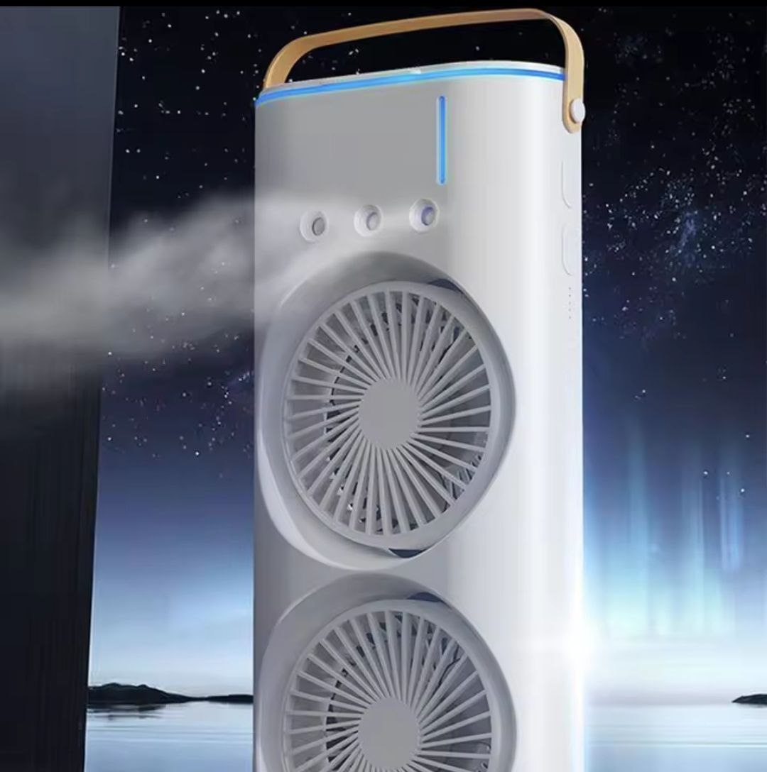 مروحة مكيف الهواء ذات الرش المزدوج Double headed spray air conditioner fan