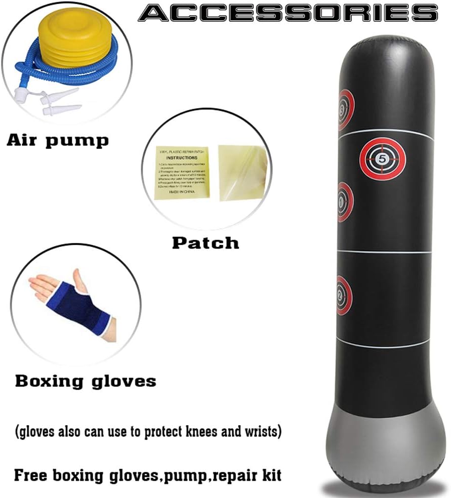 كيس هواء ملاكمة هوائية Sac de frappe gonflable sur pied pour la boxe