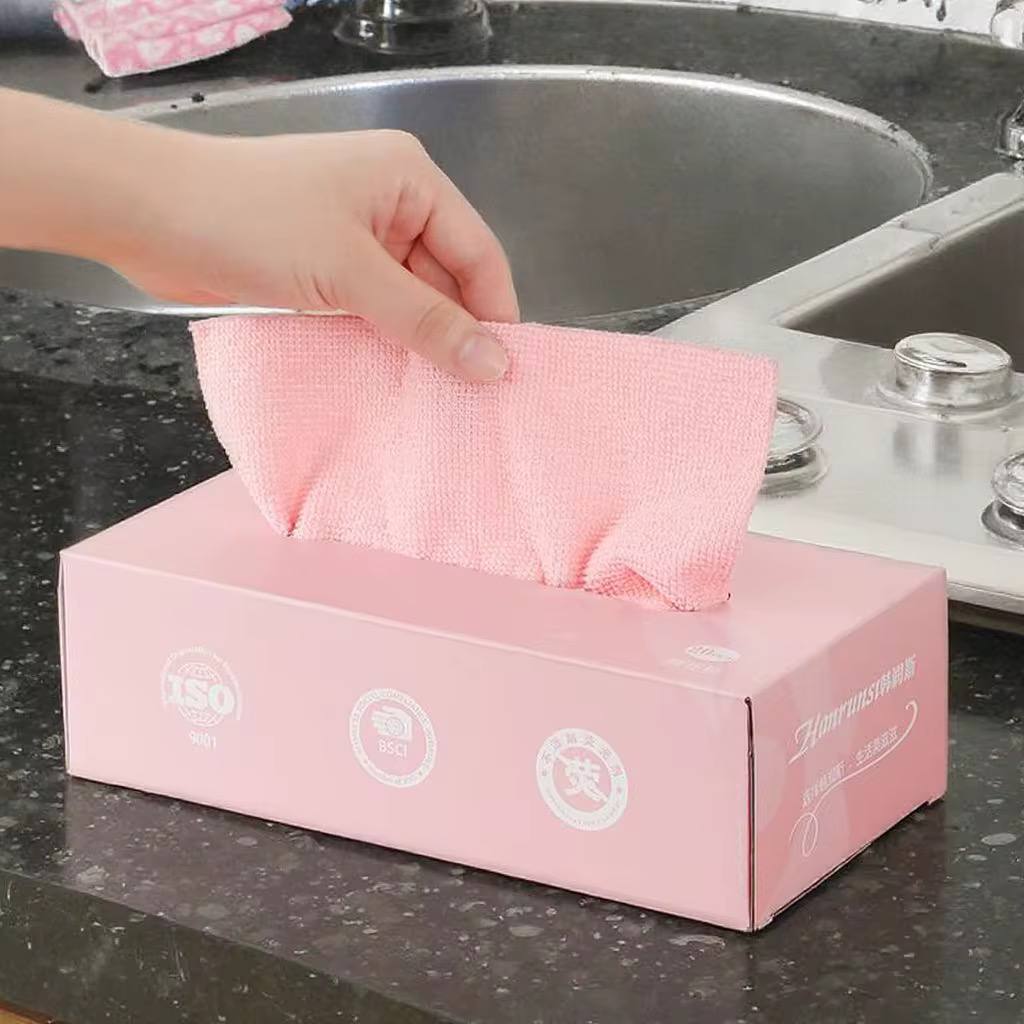 Boîte de 20 Serviettes en Microfibre Lavables et Réutilisables لبة من 20 منديلًا من الألياف الدقيقة القابلة للغسل