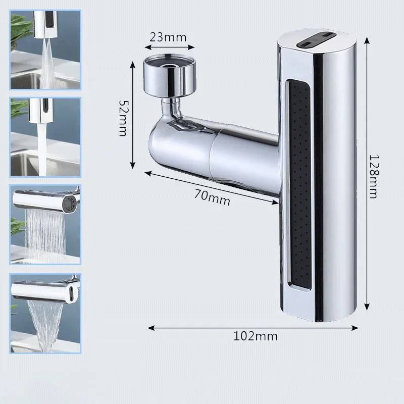 Robinet de Cuisine Cascade 4en1 صنبور مطبخ برأس شلال دوار 720 درجة مع فلتر موزع و4 أوضاع