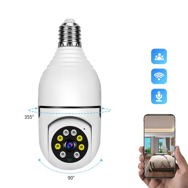 Wifi Smart Bulb Camera 360 كاميرا مراقبة ذكية بدوران 360 V380