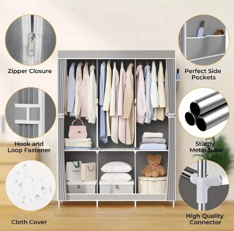 Armoire de rangement Penderie en tissu