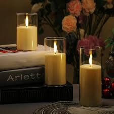 Bougies LED sans flamme 3pcs شمعة LED عديمة اللهب من الأكريليك