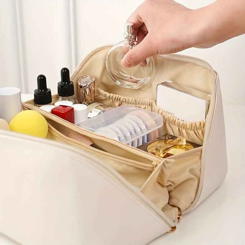Sac à cosmétiques, trousse organisateur d'articles de toilette حقيبة مستحضرات التجميل، حقيبة تنظيم أدوات الزينة للنساء