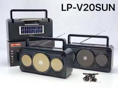 LP-V20SUN Portable sans fil Bt extérieur 12w haut parleur stéréo batterie 3000mah haut-parleur solaire avec Radio Fm Tf