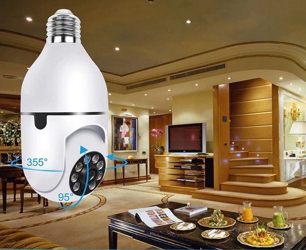 Wifi Smart Bulb Camera 360 كاميرا مراقبة ذكية بدوران 360 V380