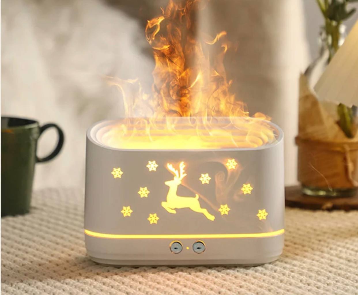 موزع روائح الزيوت ناشر لهب مرطب فواحة Diffuseur de flamme humidificateur