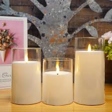 Bougies LED sans flamme 3pcs شمعة LED عديمة اللهب من الأكريليك
