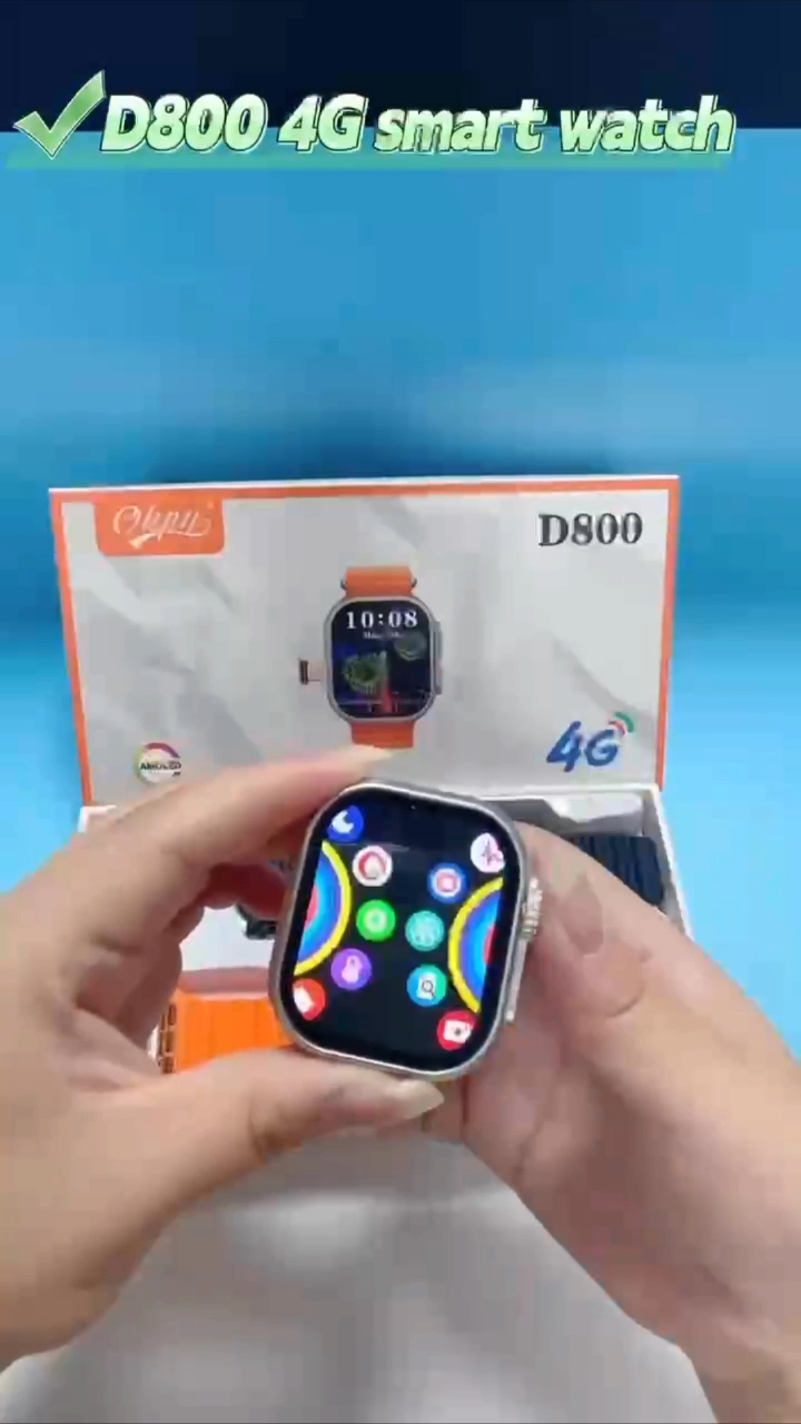 D800 4G Smart watch Carte SIM