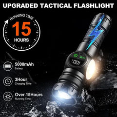 مصباح يدوي بضوء ساطع متعدد الوظائف 3في1 Lampe rechargeabble