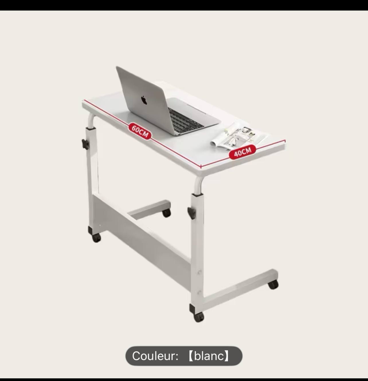 Table Bureau PC portable, Bureau Debout, Hauteur Réglable مكتب للكمبيوتر المحمول، مكتب للوقوف، ارتفاع قابل للتعديل