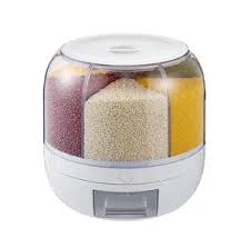موزع حبوب المطبخ الدوار Distributeur rangement de Céréales Grains pour cuisine tournant