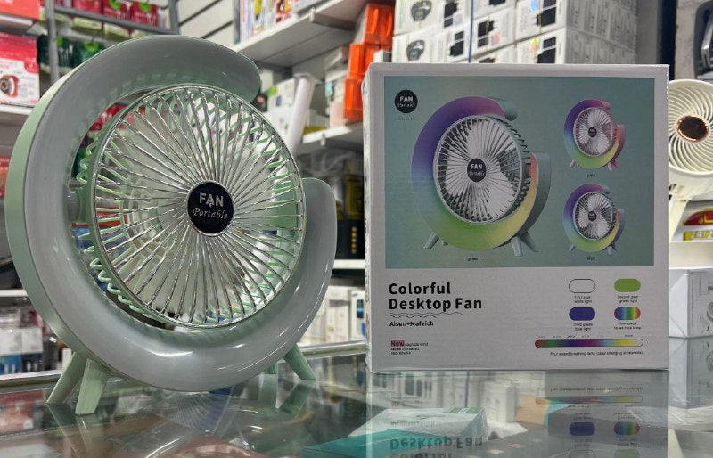 Colorful desktop fan