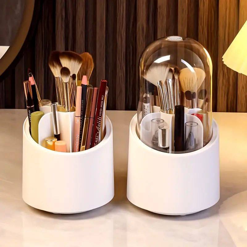 360 rotary cosmetic brush stotrage bucket تخزين فرشاة التجميل الدوارة 360 درجة