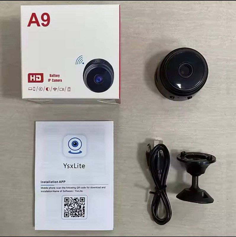 WIFI mini caméra de sécurité magnétique sans fil A9