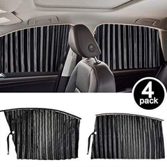 4Pcs Lot de 4rideaux pare-soleil magnétiques de fenêtre pour voiture résistant au soleil
