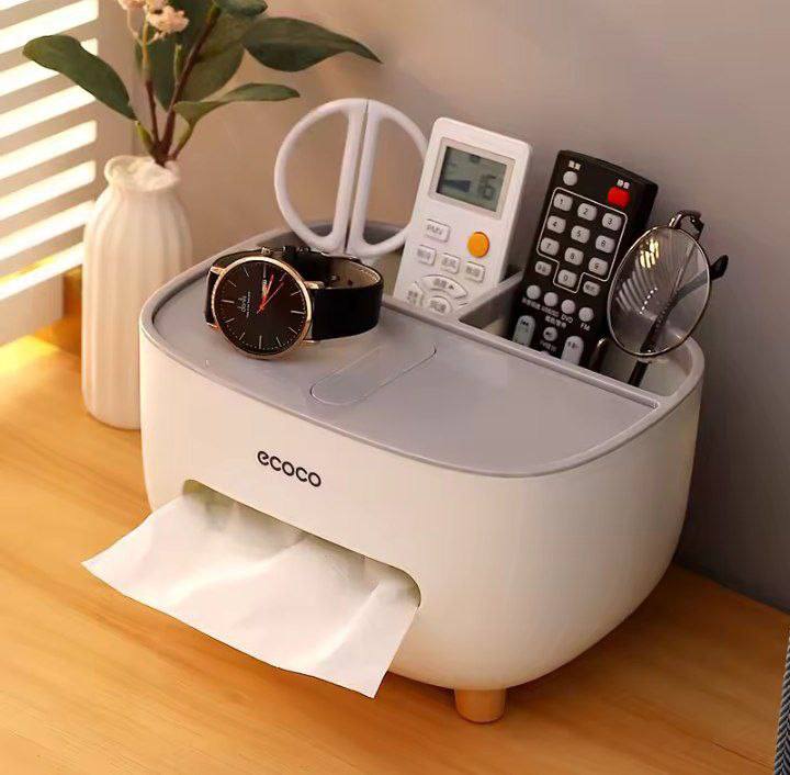 ecoco علبة المناشف الورقية الفاخرة منظمة لسطح المكتب