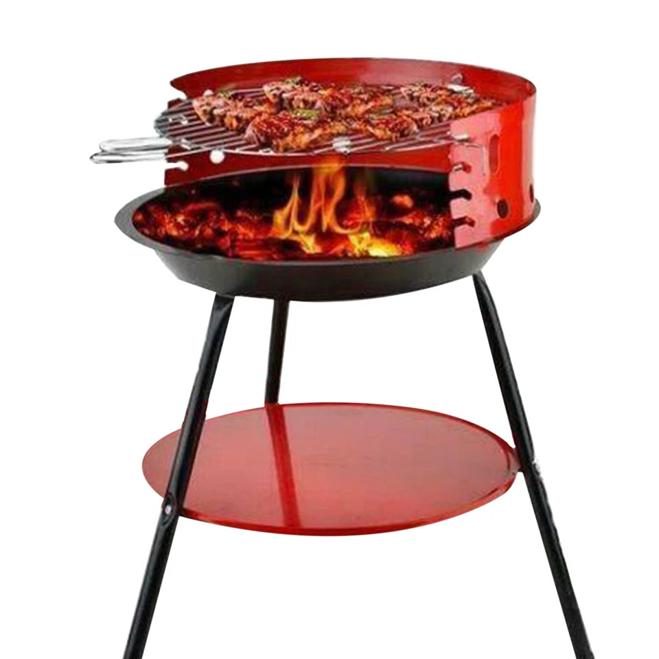 شواية فحم دائرية مزودة بعجلات Barbecue rond à charbon de bois
