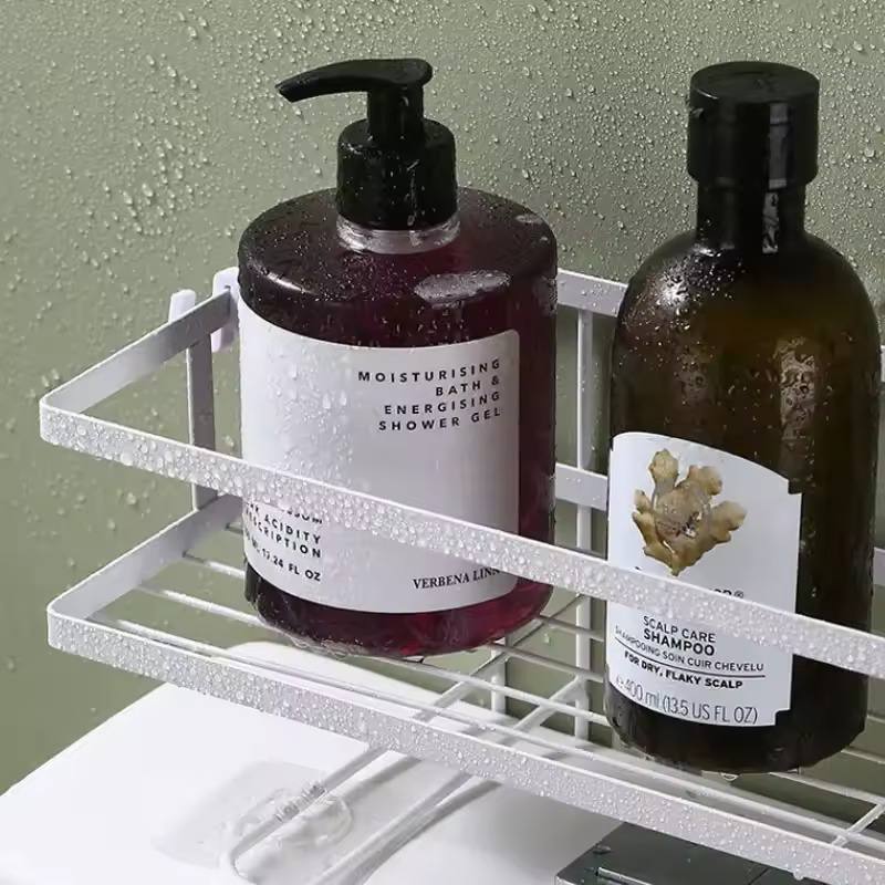 حامل تخزين الحمام على الحائط، بدون حفر Étagère de rangement murale pour salle de bain, sans perçage