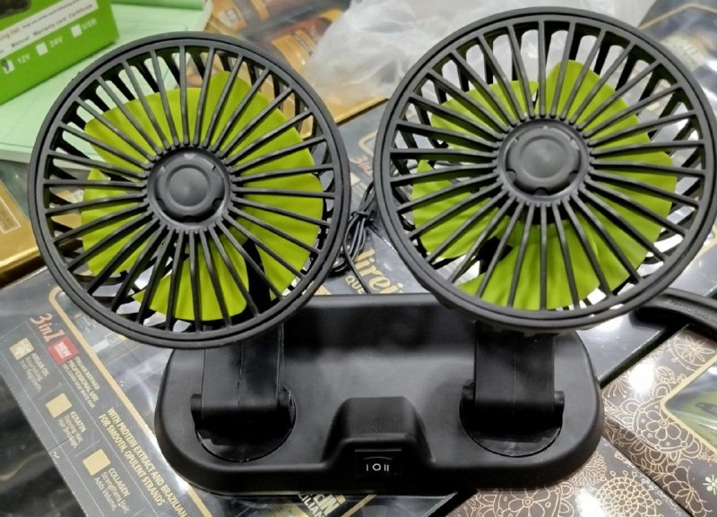 Car fan dual head