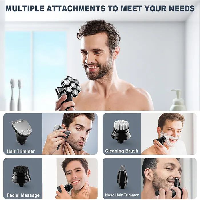 Super Head Shaver Electric Shaver MS-686 Grooming Kit