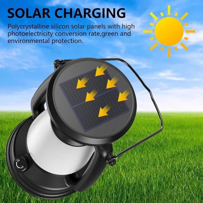 Lanterne Extérieure Solaire LED à Trois Modes d'Éclairage مصباح تخييم شمسي بثلاثة أوضاع إضاءة، مصباح ليلي قابل لإعادة الشحن