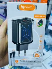 Fast charger et cable NEWAY 25W AM-108
