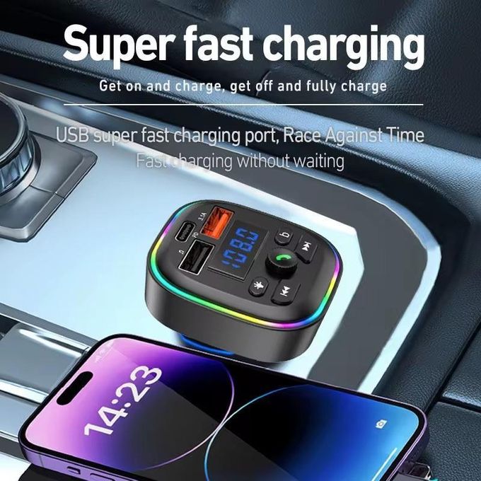 HM138 شاحن سيارة USB سريع Transmetteur FM 3 Port Rapide Mobile Téléphone 3.1A Rapide Chargeur De Voiture Usb