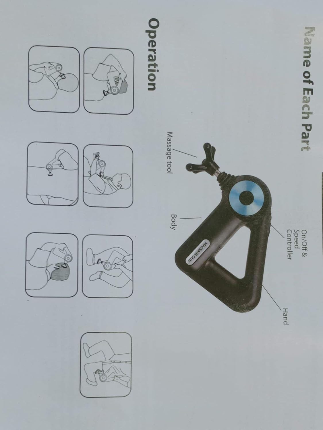 Pistolet de Massage triangulaire Pro 12 têtes جهاز تدليك العضلات والأنسجة الضامة، بستة مستويات