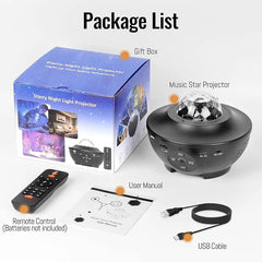 Starry night light projector جهاز عرض ضوء الليل المرصع بالنجوم